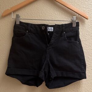 Wax Jean Black Denim Women Shorts